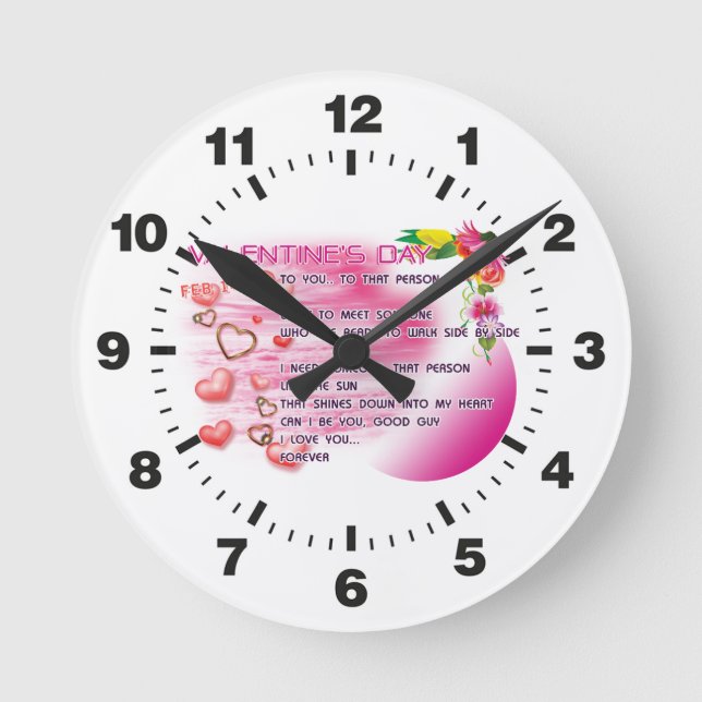 Valentine-Clock-ENG-1-12 Round Clock (Front)