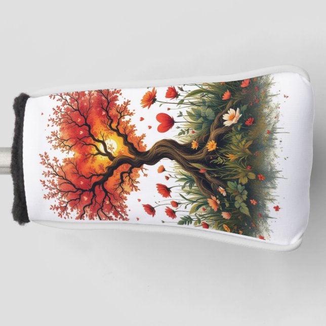 valentine clock golf head cover (Front)