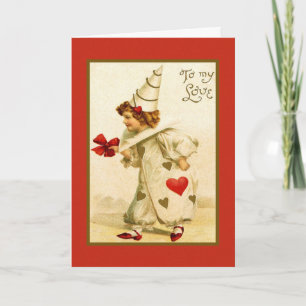 Valentine Clown Holiday Card