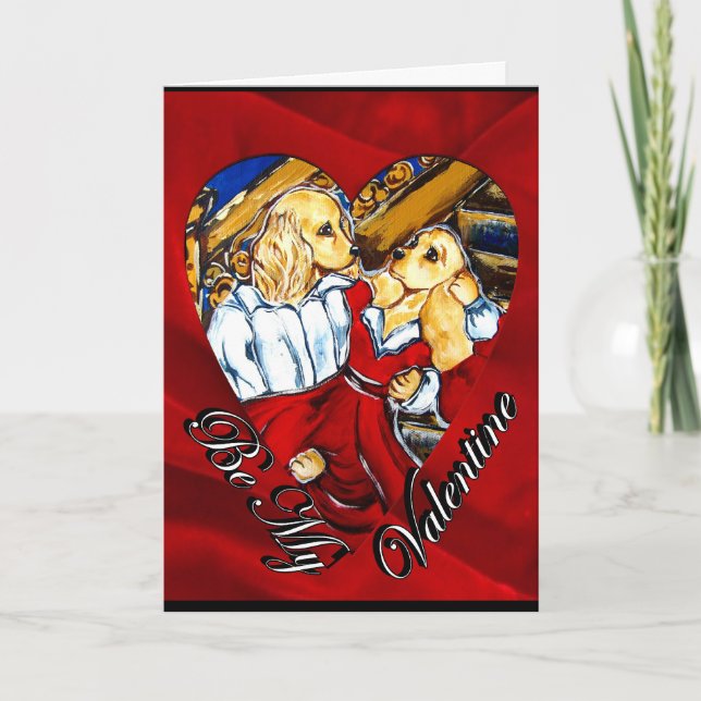 Valentine  Cocker Spaniel Holiday Card (Front)