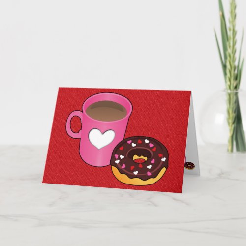 Valentine Coffee and Donut Card