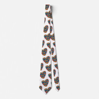 Valentine Colorful Heart Art Tie