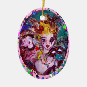 VALENTINE / Colorful Heart Ceramic Ornament