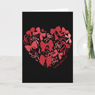 Valentine Coquette Bow Heart Loved John 316 You Ar Card
