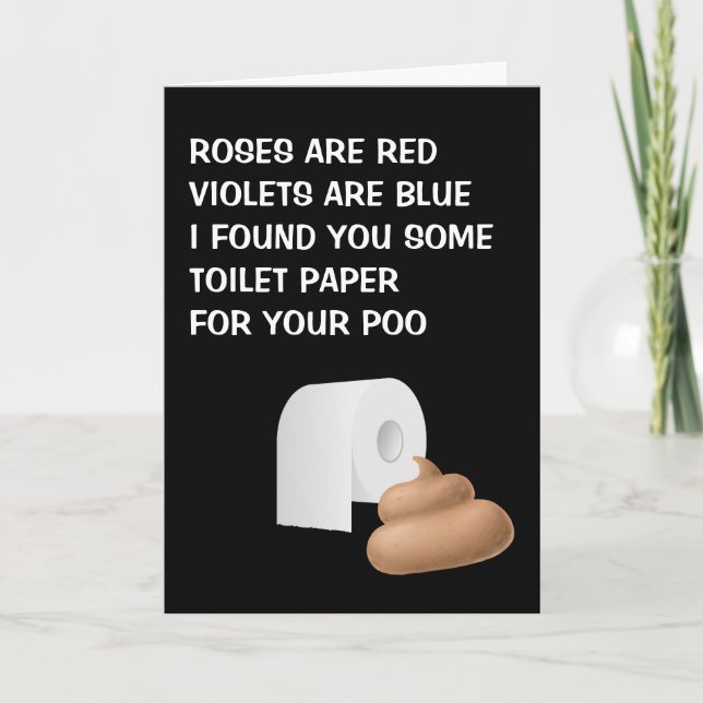 Valentine Corona Virus Humor Toilet Roll Poem Card (Front)