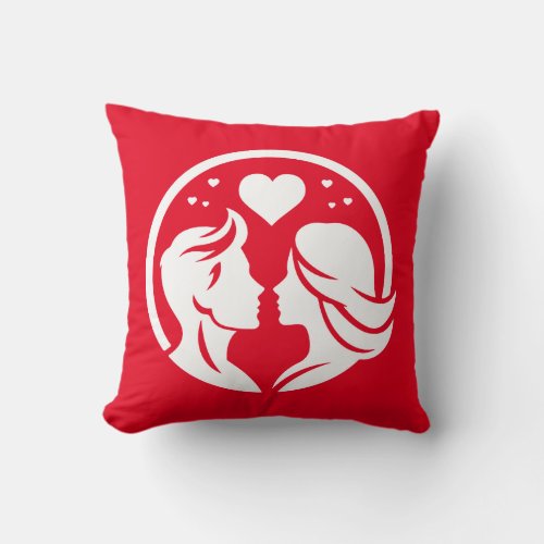 Valentine Couple In Love Throw Pillow
