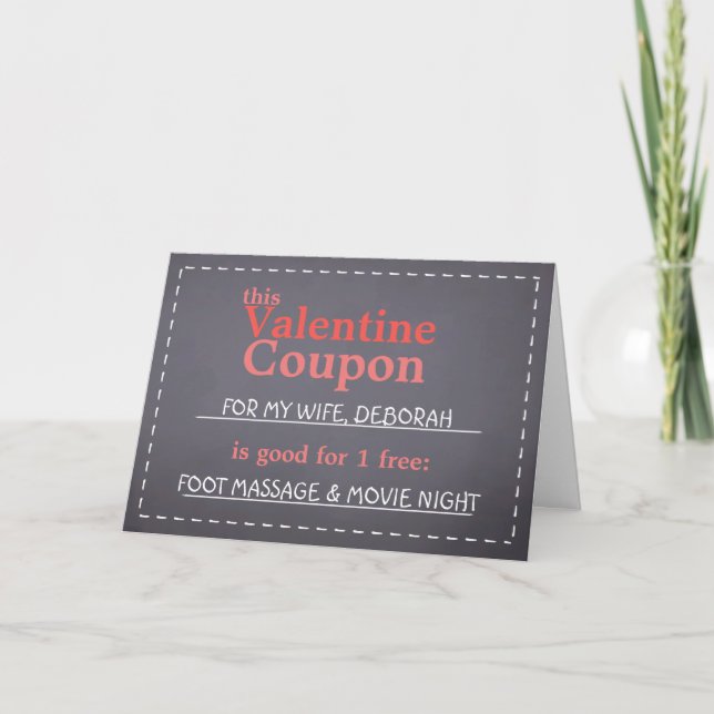Valentine Coupon Holiday Card (Front)