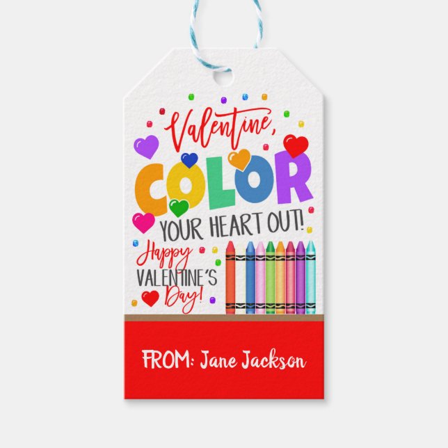 Valentine Crayon Gift Tag (Front)