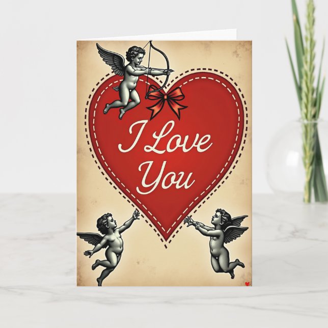 Valentine Cupid Love Card (Front)