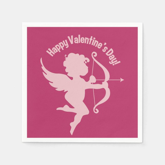 Valentine Cupid paper napkins (Front)