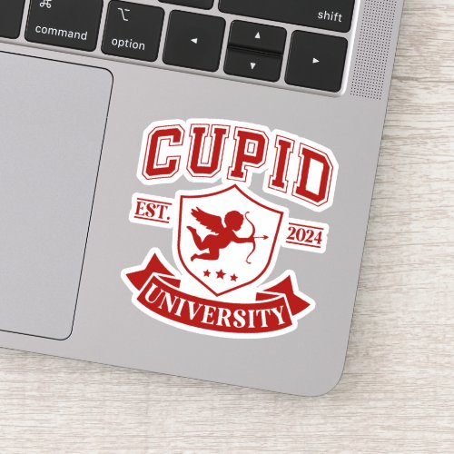 Valentine Cupid University Love Personalized Sticker