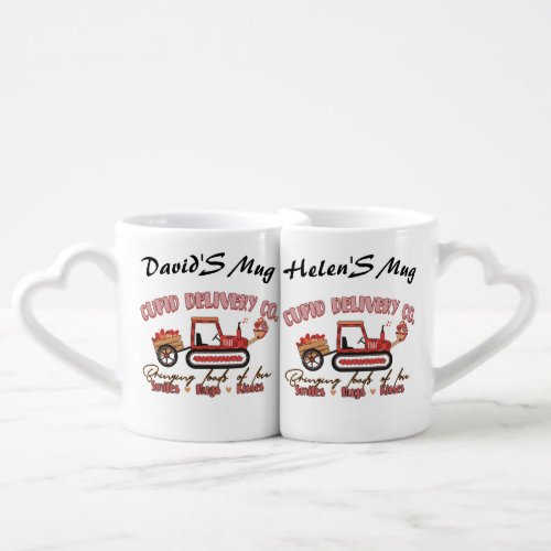 Valentine Cupid  Valentine Gift  Valentines Day Coffee Mug Set