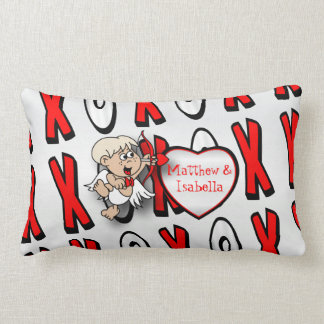 Valentine Cupid XOXO Lumbar Pillow