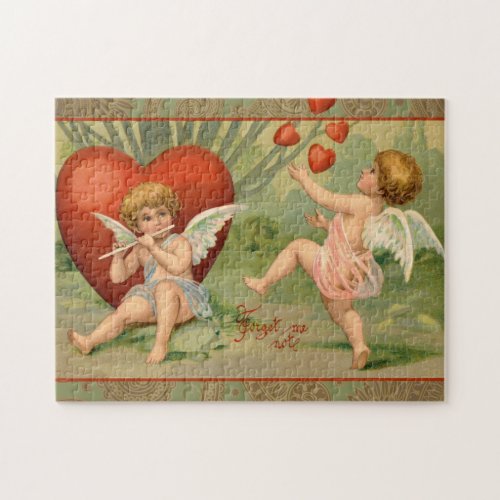 Valentine Cupids Love Antique Vintage Jigsaw Puzzle