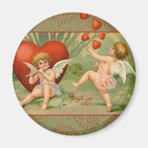 Valentine Cupids Love Antique Vintage Magnet