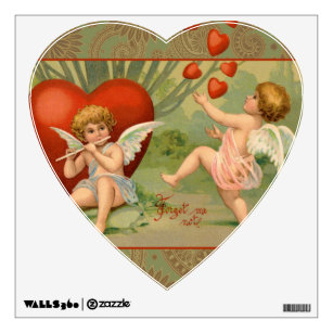 Vintage Valentine's Day, Retro Love and Romance Sticker, Zazzle