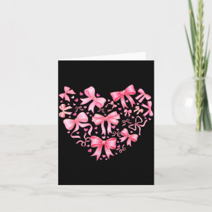 Valentine Cute Coquette Bow Nk Heart Girl Women Ki Card
