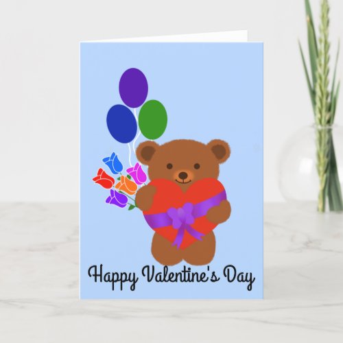 Valentine Cute Teddy Bear 3 Card