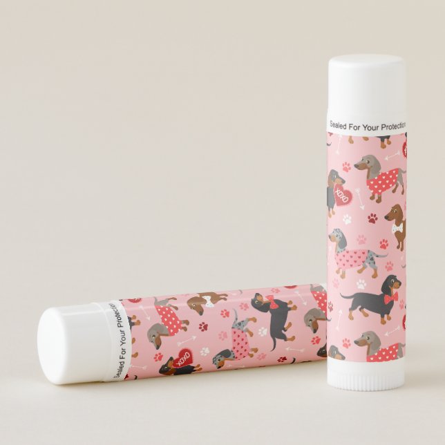 Valentine Dachshund Lip Balm (Front)