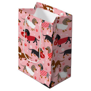 Valentine Dachshund Medium Gift Bag