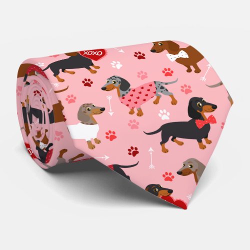 Valentine Dachshund Neck Tie