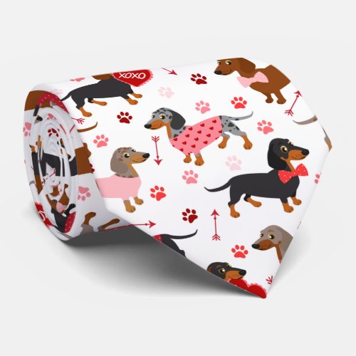 Valentine Dachshund Neck Tie