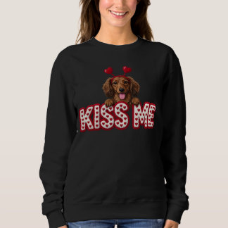 Valentine Dachshund puppy dog  Sweatshirt