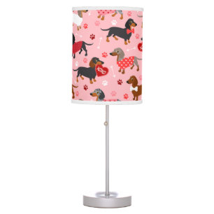 Valentine Dachshund Table Lamp