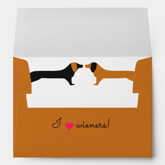 Valentine Dachsund Dog Envelope (Back (Bottom))