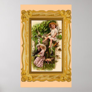 Valentine Date And Cupid Poster