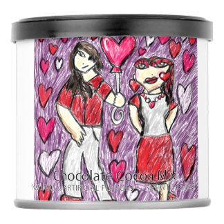 valentine date art hot chocolate drink mix