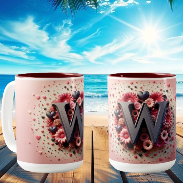 Valentine Day 3D A to Z Alphabet Coffee Mug (Creator Uploaded)