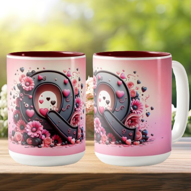 Valentine Day 3D A to Z Alphabet Coffee Mug (Creator Uploaded)