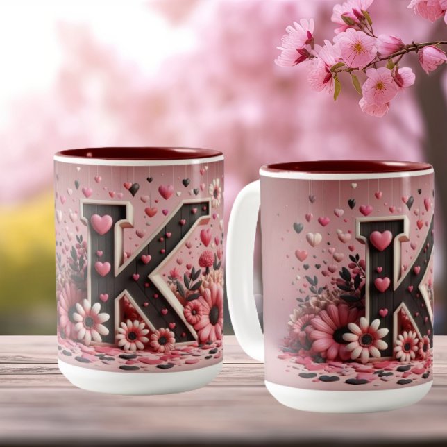Valentine Day 3D A to Z Alphabet Coffee Mug (Creator Uploaded)