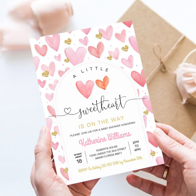 Valentine Day Baby Shower Invitation (Creator Uploaded)