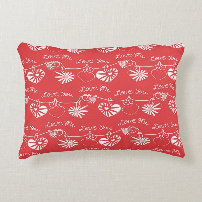 Valentine Day Background Accent Pillow (Front)