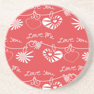 Valentine Day Background Coaster