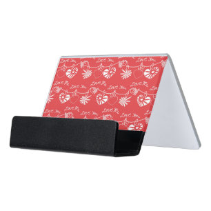 Valentine Day Background Desk Business Card Holder