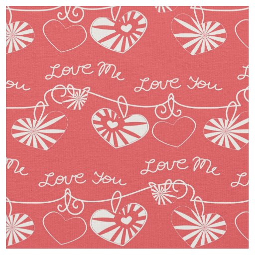 Valentine Day Background Fabric