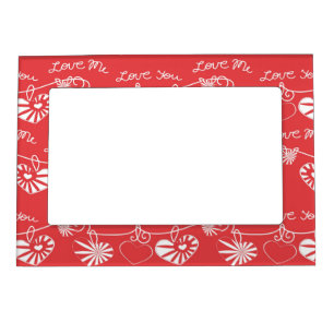Valentine Day Background Magnetic Picture Frame
