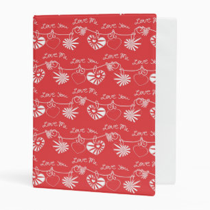 Valentine Day Background Mini Binder