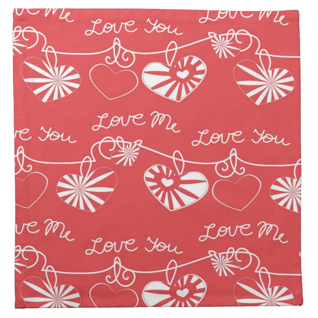 Valentine Day Background Napkin (Front)