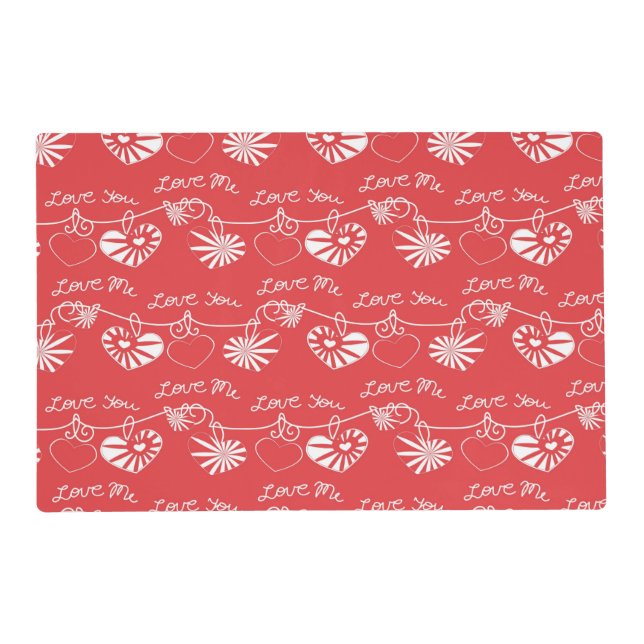 Valentine Day Background Placemat (Front)