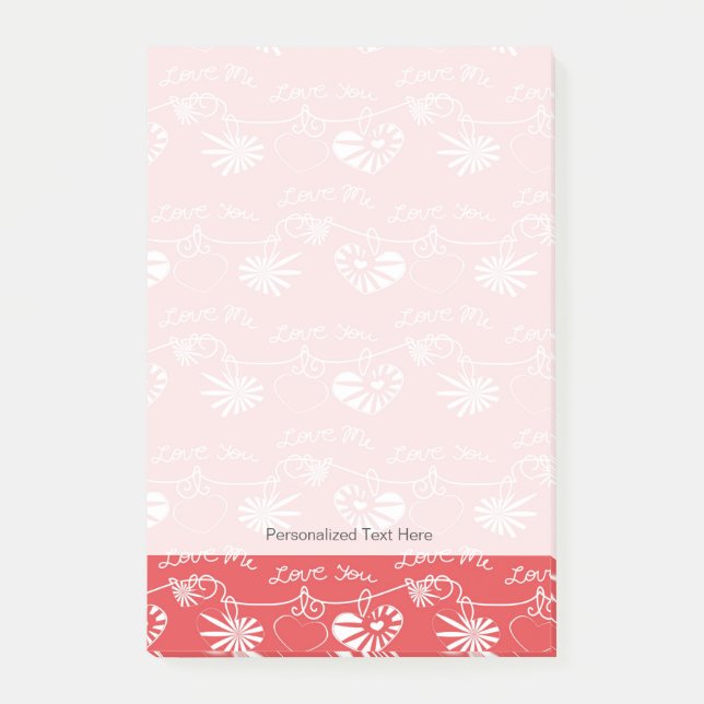 Valentine Day Background Post-it Notes (Front)