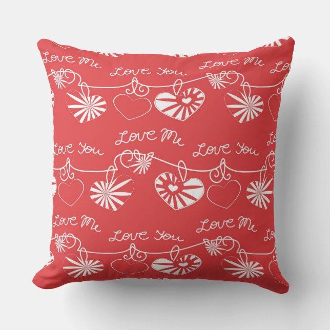 Valentine Day Background Throw Pillow (Front)