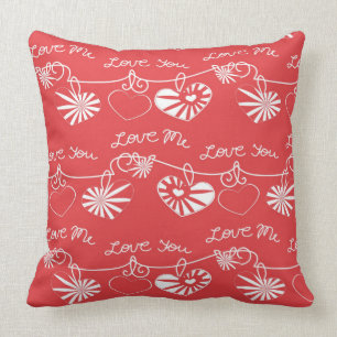 Valentine Day Background Throw Pillow