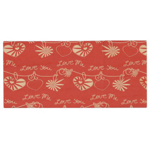Valentine Day Background Wood Flash Drive