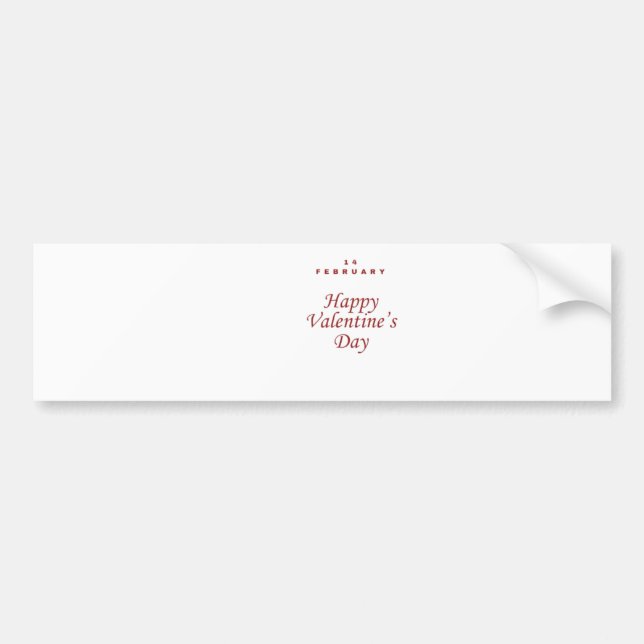 Valentine Day Bumper Sticker (Front)