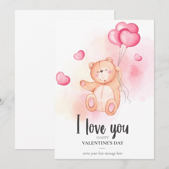 valentine day card (Front/Back)