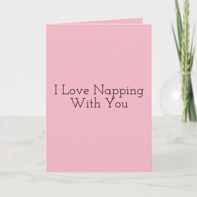Valentine' Day Card Love Napping Anniversary Love (Front)